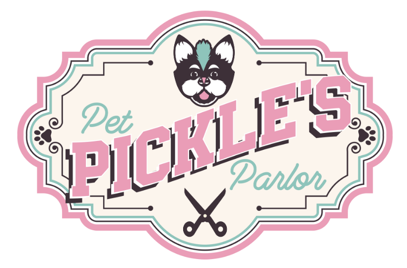 Pickle's Pet Parlor Logo - pink